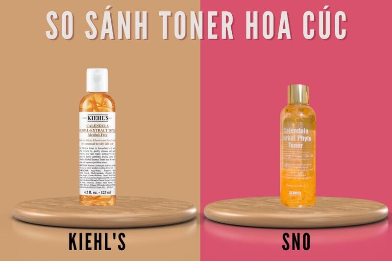 So sánh 2 loại toner hoa cúc SNO và Kiehl's chi tiết nhất